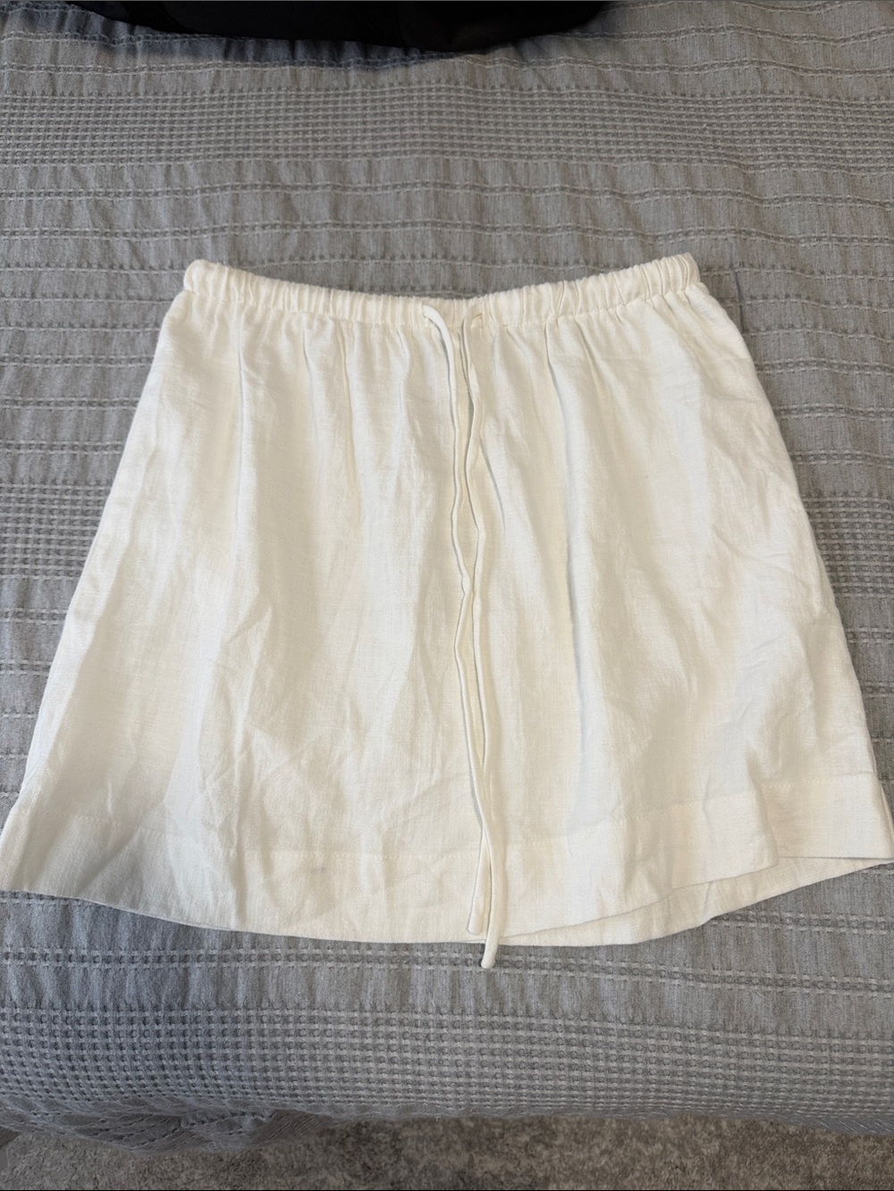 Princess Polly White Mini Skirt with Drawstring Waist